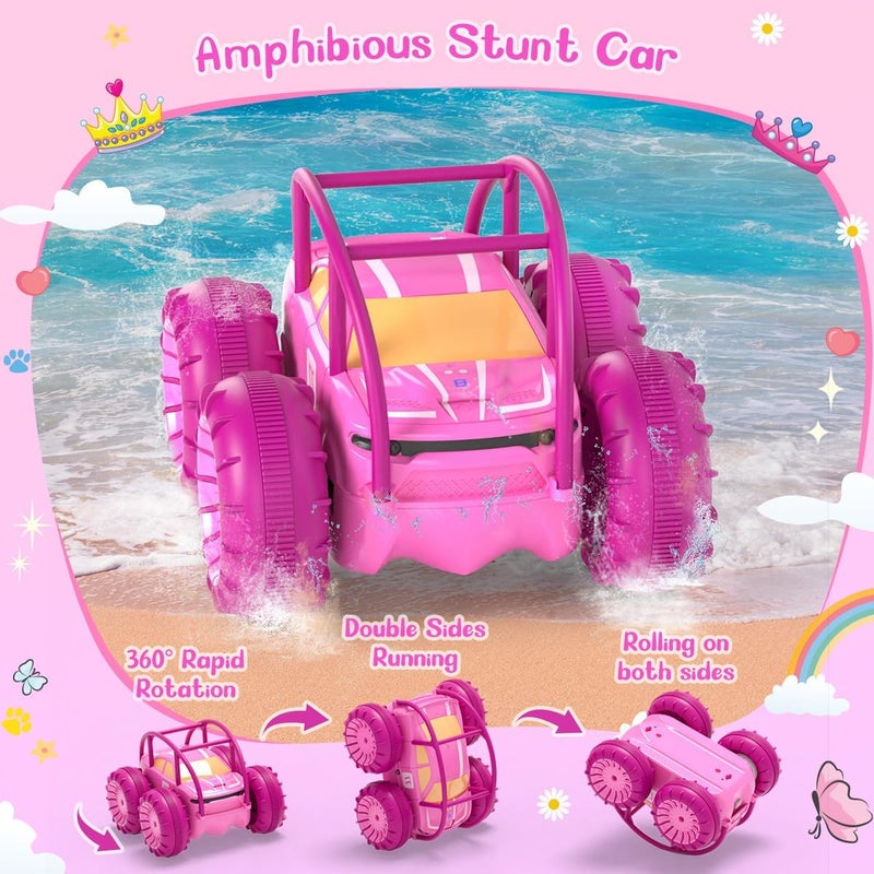 MaxTronic Amphibious Remote Control Car,Rechargeable RC Cars Toy 360° Flips Rotation Stunt Crawler 15KM/H 4WD All Terrain Outdoor Indoor Toy for Kids Boys Girls 3-12 - Image 5